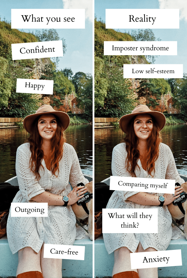 Young woman sitting on river boat